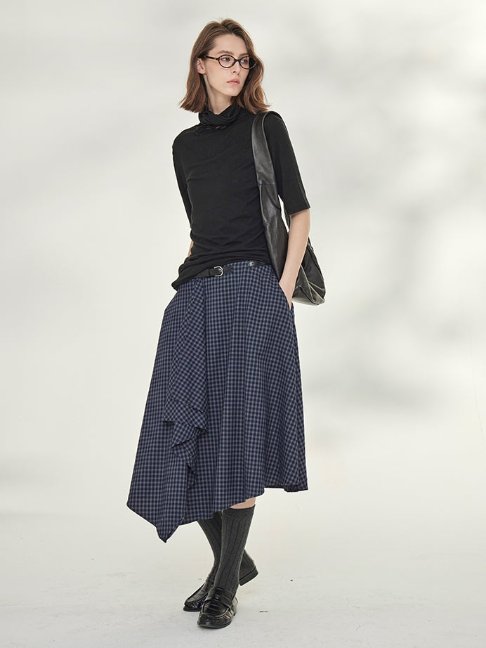 Slimming High-Waisted A-Line Skirt_BDHL7737