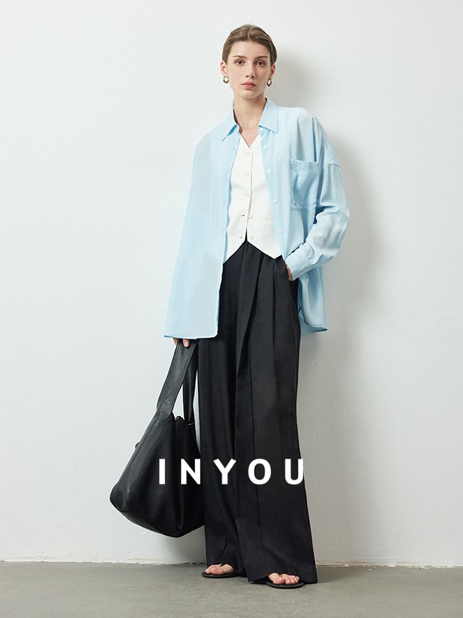 High Waist Draped Mop Pants_BDHL6150