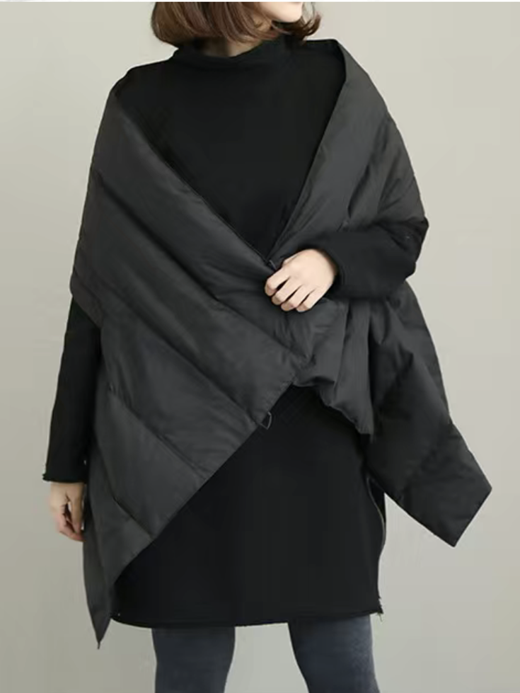 Black Heavyweight Down Cape_BDHL8040