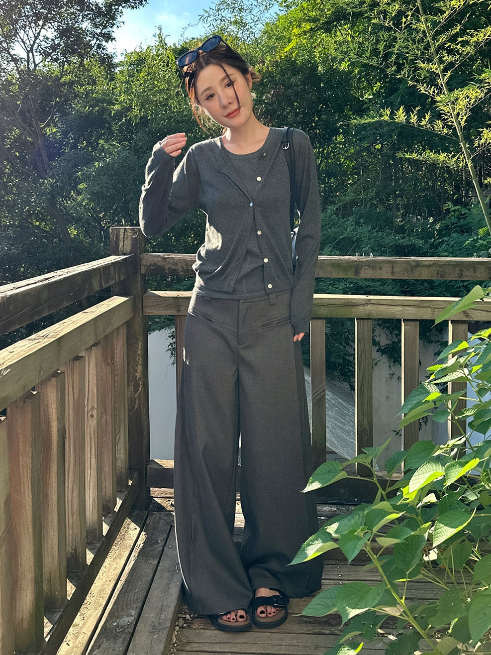 Pleated Drape Mop Pants_BDHL7129