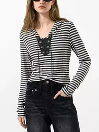 Striped Hooded Slim-Fit Sweatshirt_BDHL7002