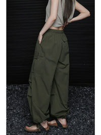 Military Green American Wide Pants_BDHL5897