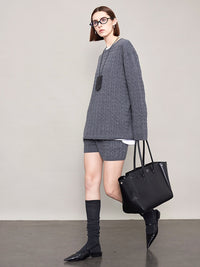 Cable Knit Sweater Or Shorts Or Skirt_BDHL6603