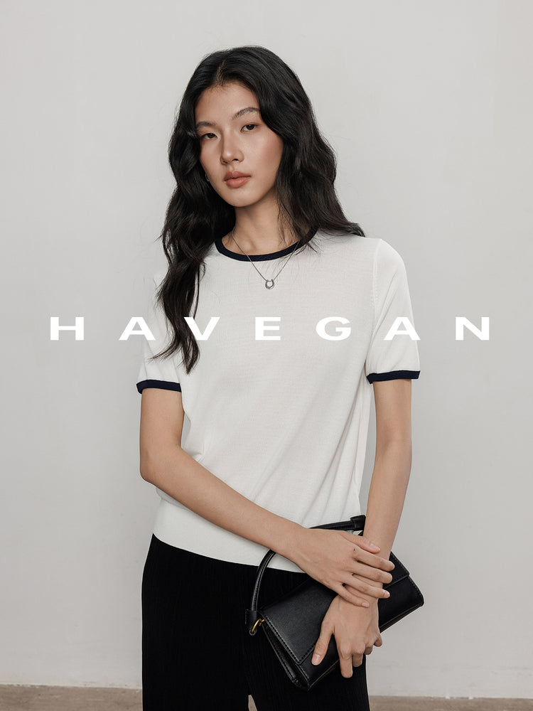 Lightweight Contrast Color Tops_BDHL7401