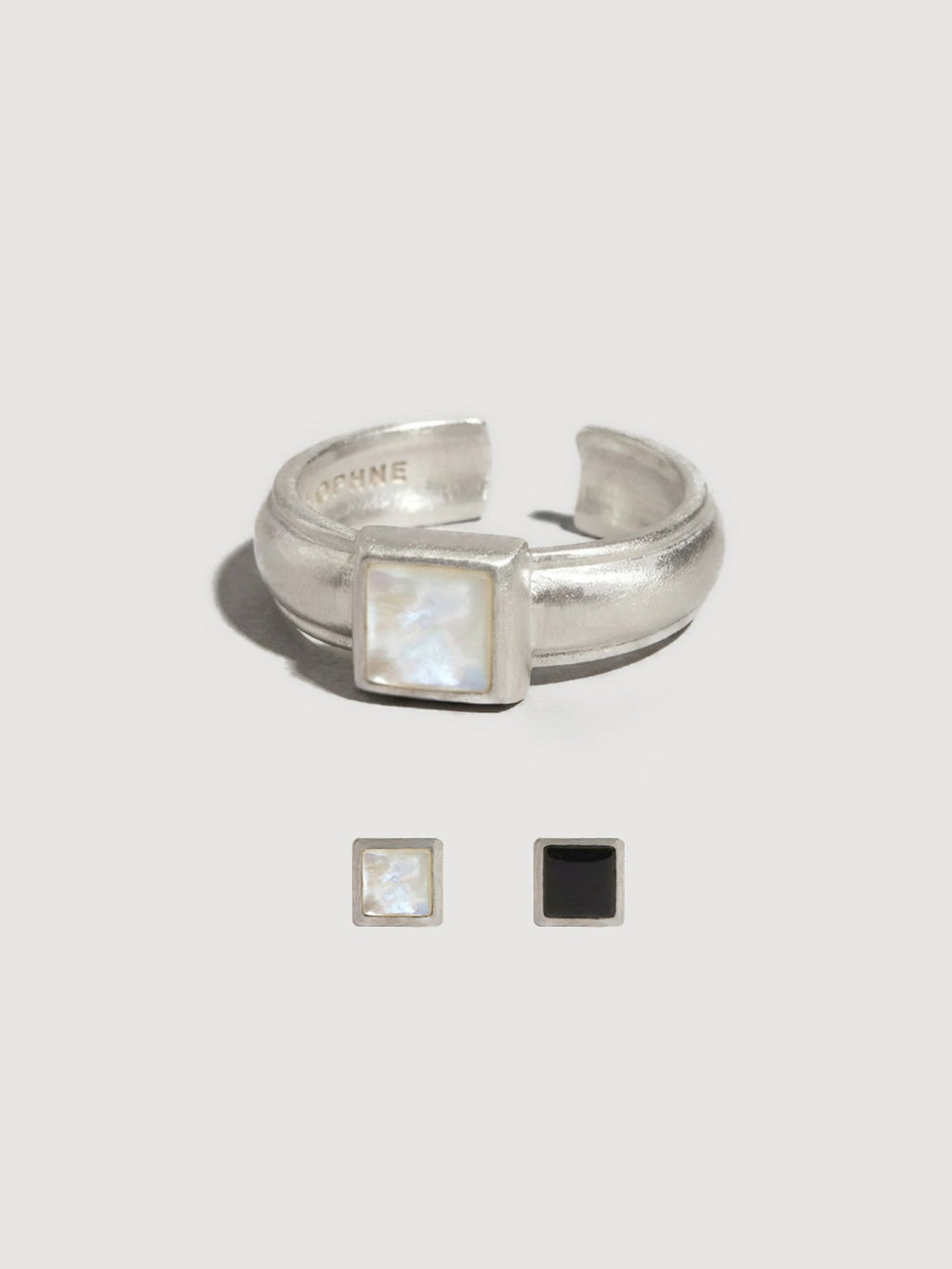 Square Stone Open Ring_BDHL8464