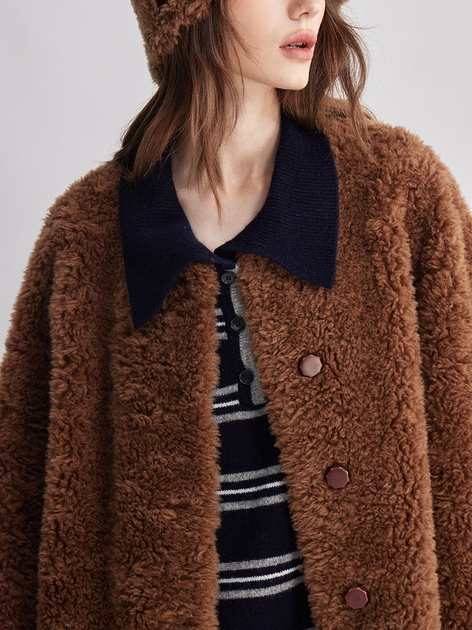 Fluffy Collarless Coat_BDHL7940
