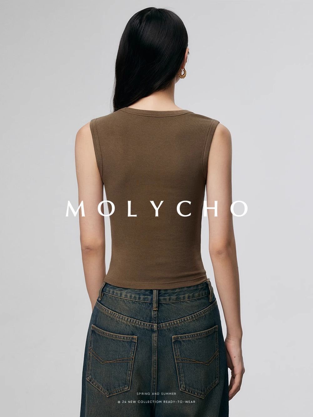 Wide Strap Sleeveless Tops_BDHL7412