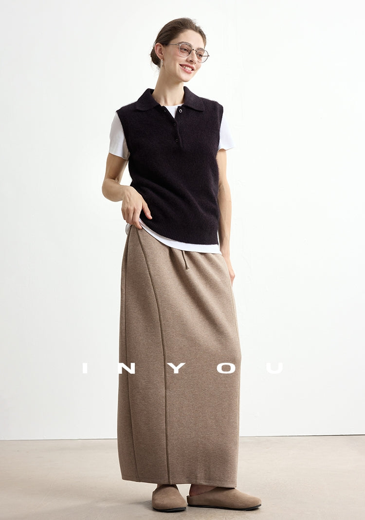 Polo-Neck Knit Sleeveless Tops_BDHL7747