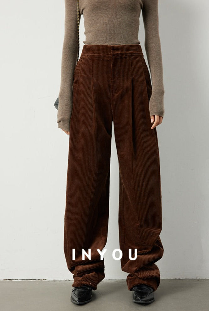 High-waisted corduroy pants_BDHL5304