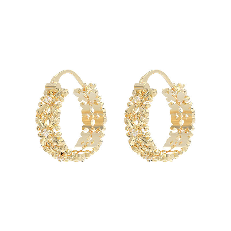 Iris Flower Hoop Earrings_BDHL8474