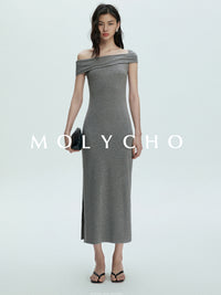 One-Shoulder Slim Dress_BDHL7390
