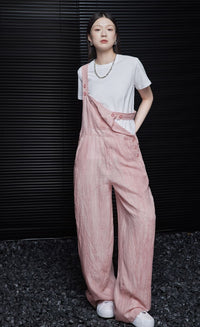 Retro Design Pink Thin Overalls_BDHL6025