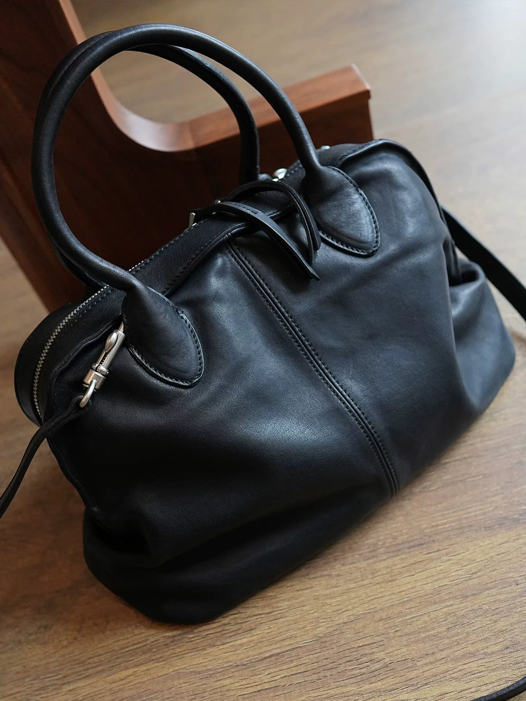 Vegetable Tanned Leather Commuter Tote_BDHL8432