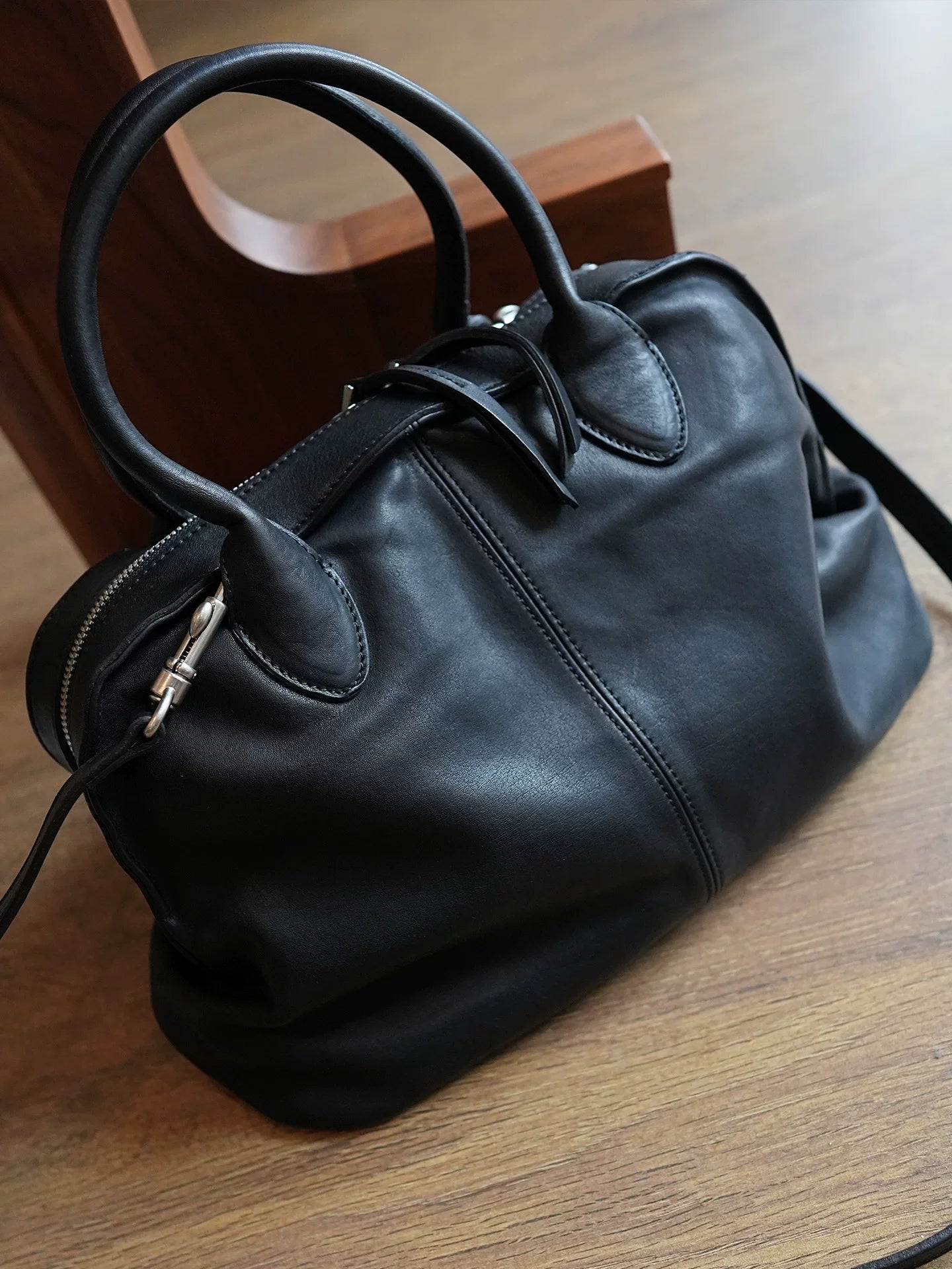 Vegetable Tanned Leather Commuter Tote_BDHL8432