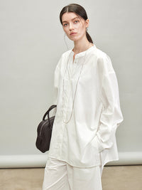 Back Drawstring Pleated Tops_BDHL7335