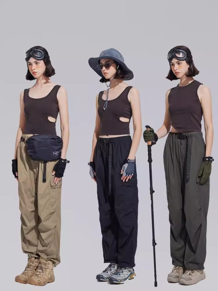 High Waist Loose Cargo Pants_BDHL6307