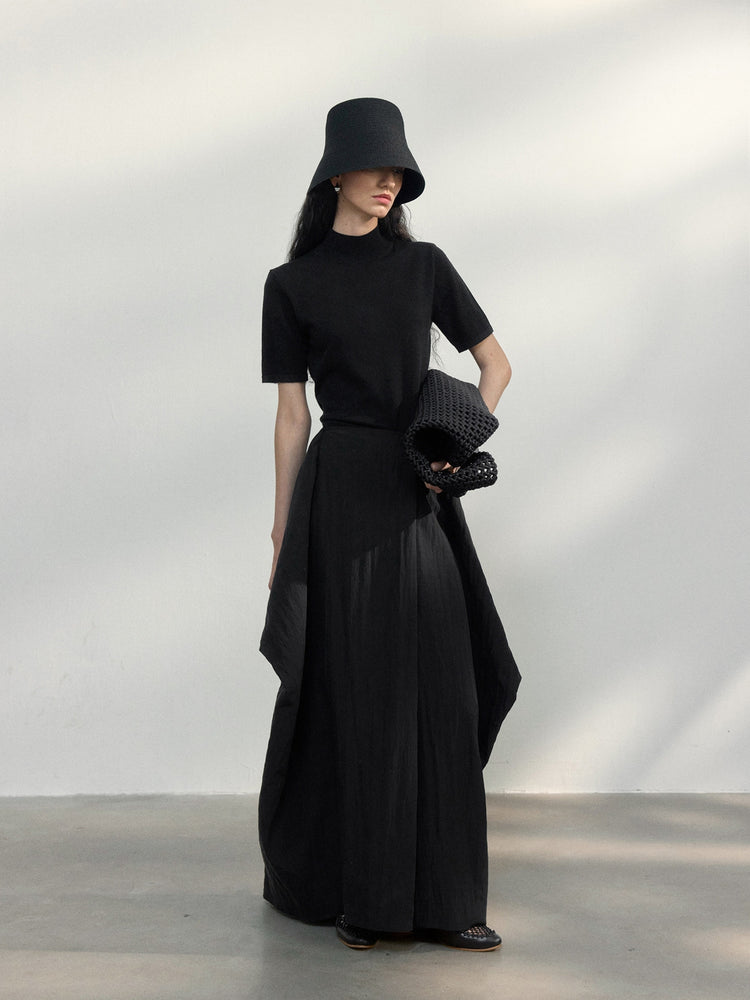 Cocoon Shape Long Skirt_BDHL7482
