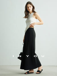 Bias Cut Slim Long Skirt_BDHL6954