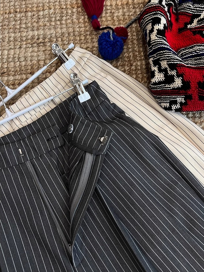 Striped Loose-Fitting Pants_BDHL7403