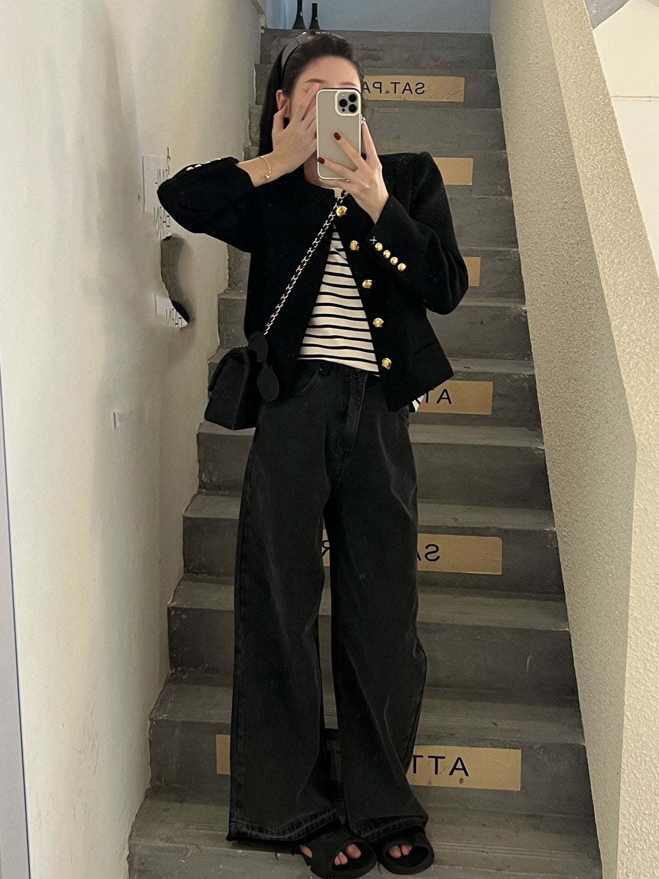 Classic Gold Button Jacket_BDHL7139