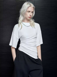 White Waist Slim T-Shirt_BDHL7040