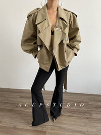 Two-Layer Short Trench Coat_BDHL6471