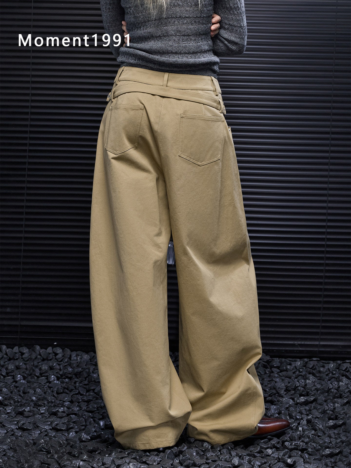 Straight Wide Leg Cotton Trousers_BDHL8414