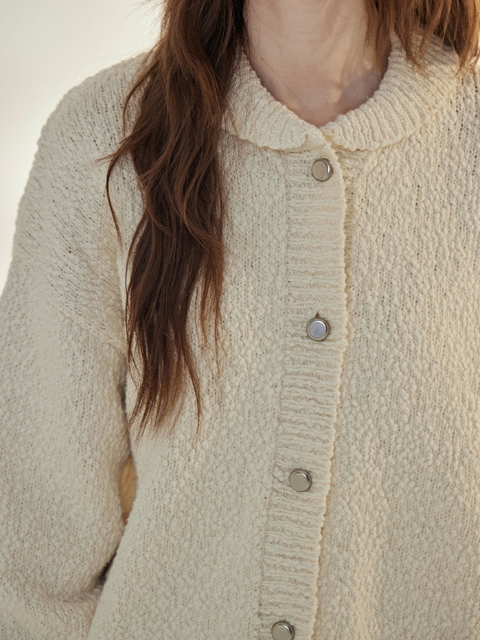 Retro Lapel Knit Cardigan_BDHL7690