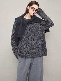 Snowflake Patterned Large Pullover_BDHL6611