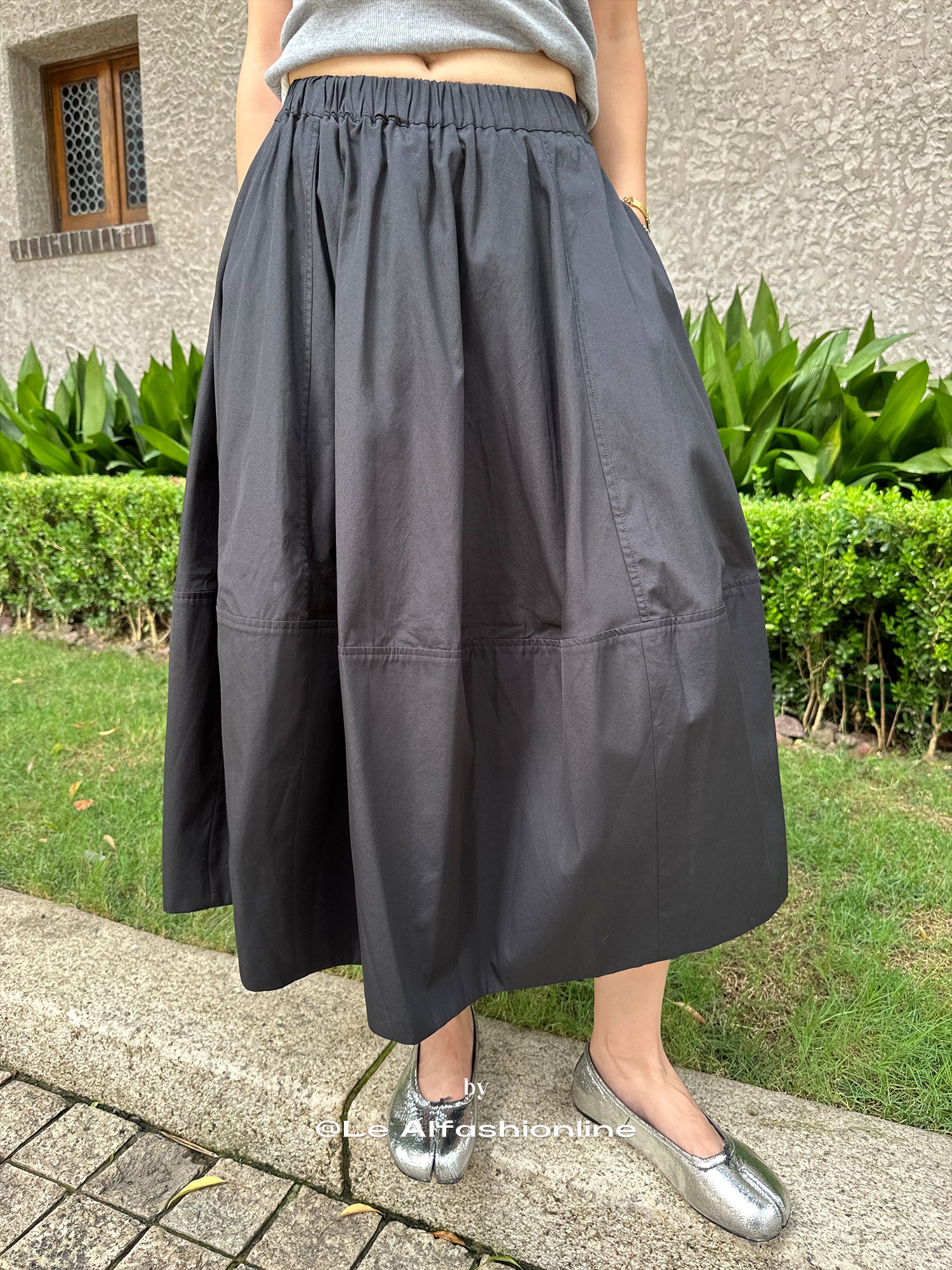 Simple High-Waisted Bad Skirt_BDHL7618