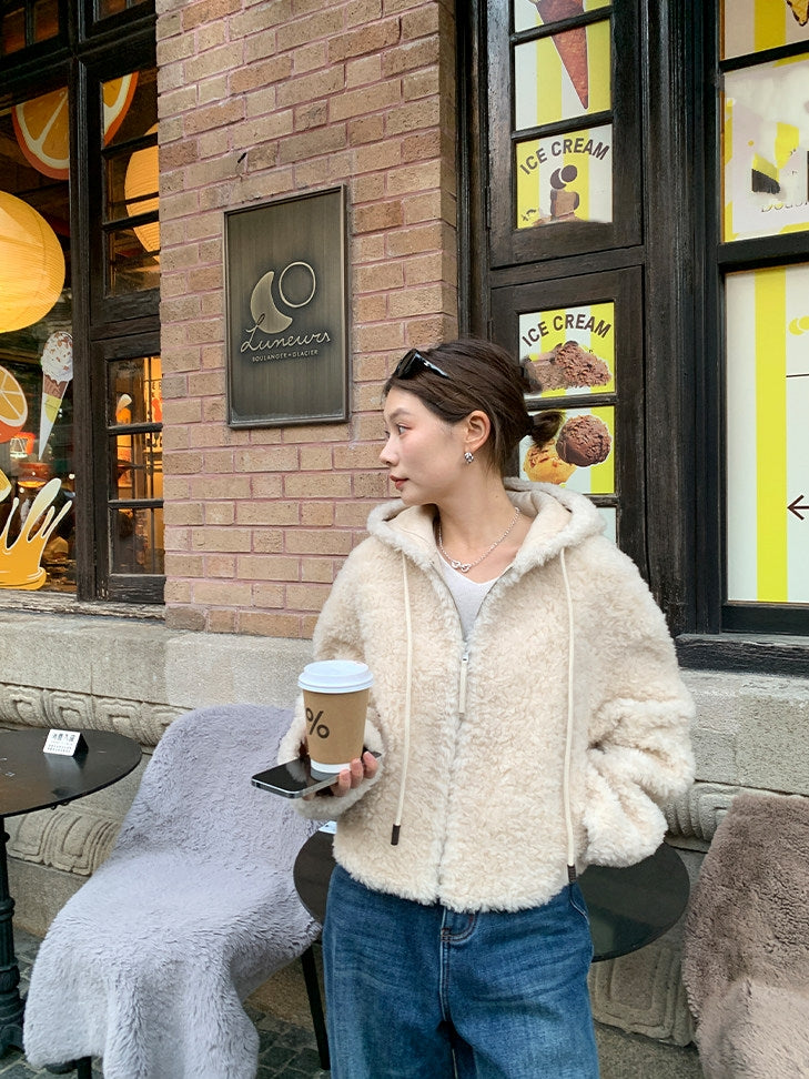 Hooded Zip-Up Short Jacket_BDHL8046