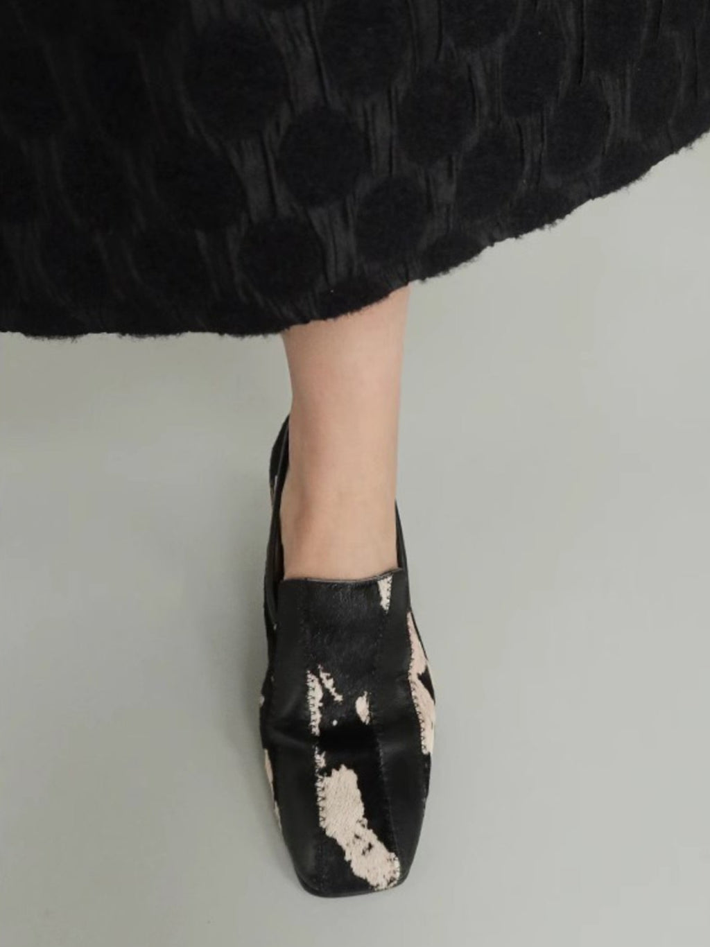 Square-Toe Patchwork Loafers_BDHL8033