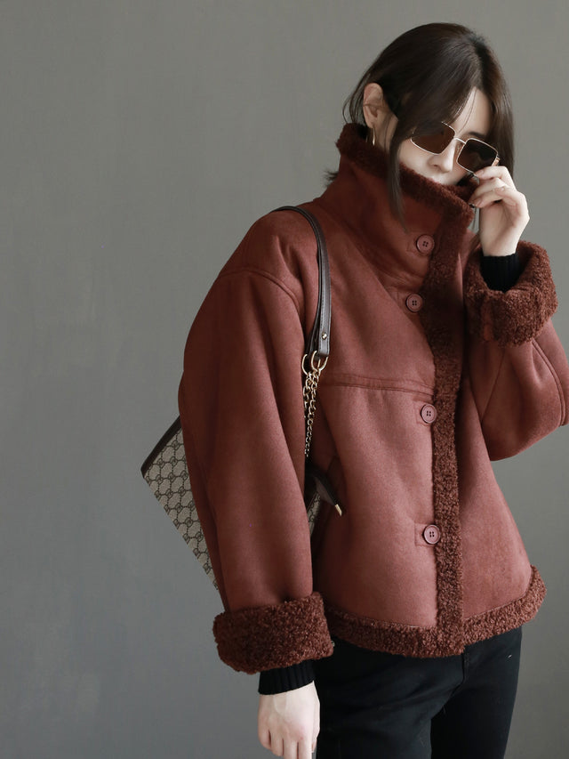 Thickened High-Neck Suede Jacket_BDHL6867