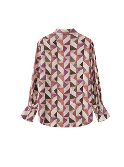 Triangle Design Purple Shirt_BDHL6013
