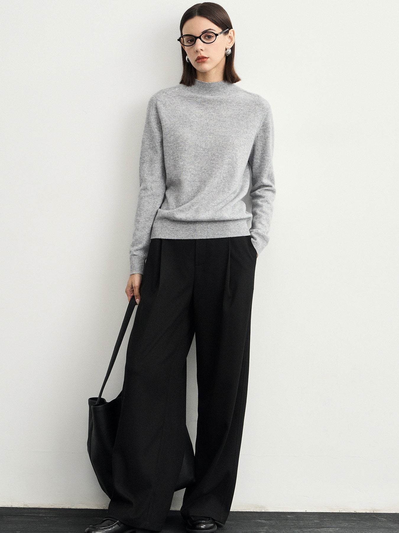 Half-Turtleneck Ribbed Knit_BDHL6543