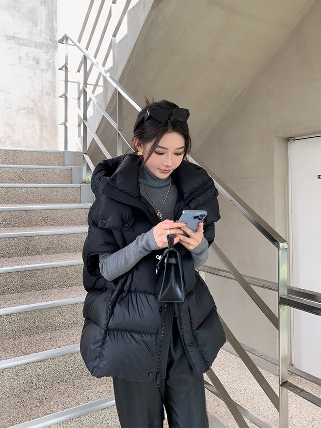 Hooded Down Vest Jacket_BDHL8012