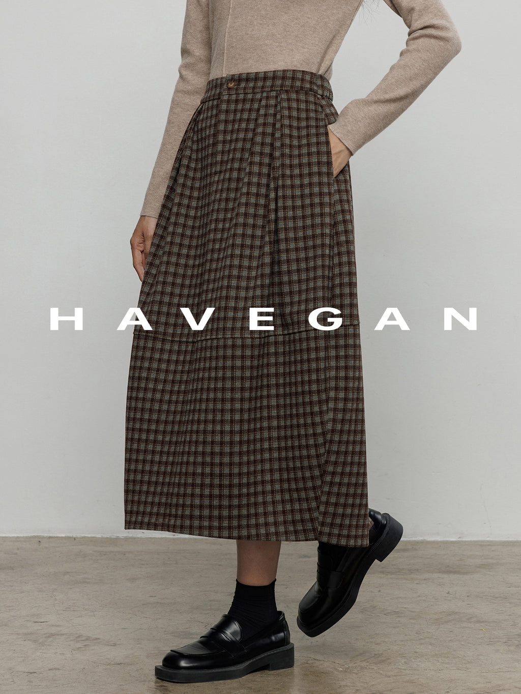 不對稱領針織上衣_BDHL7959