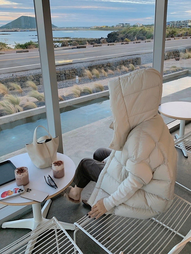 Hooded Down Vest Jacket_BDHL8012