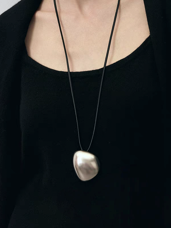 Geometric Pendant Necklace Or Pierced earrings_BDHL7443