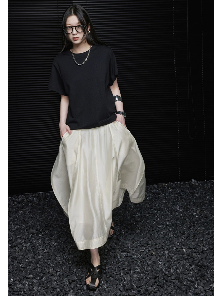 Irregular long a-line skirt_BDHL5822