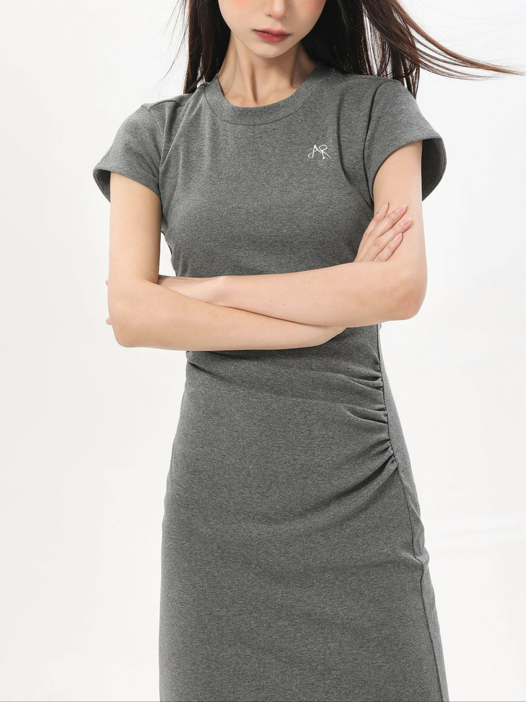 Slim Long T-Shirt Dress_BDHL7552