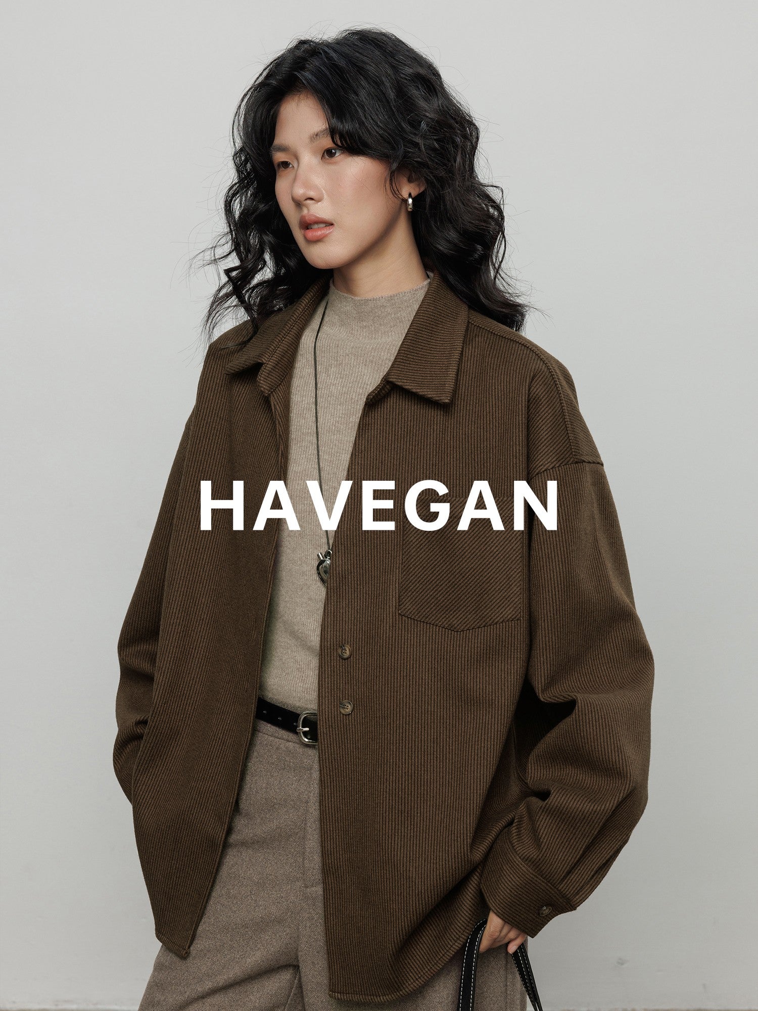 燈芯絨長袖襯衫_BDHL7970