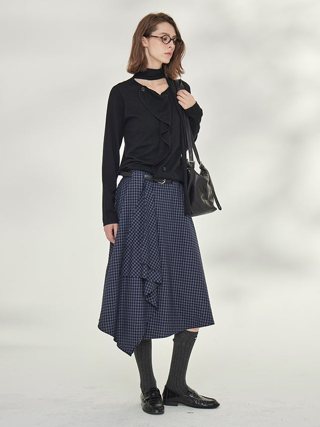 Slimming High-Waisted A-Line Skirt_BDHL7737
