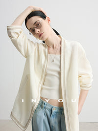 Collarless Embroidered Jacket_BDHL7486