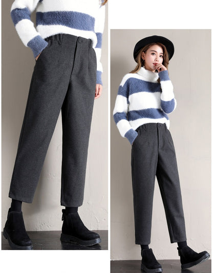 Standard and cropped straight pants_BDHL5355
