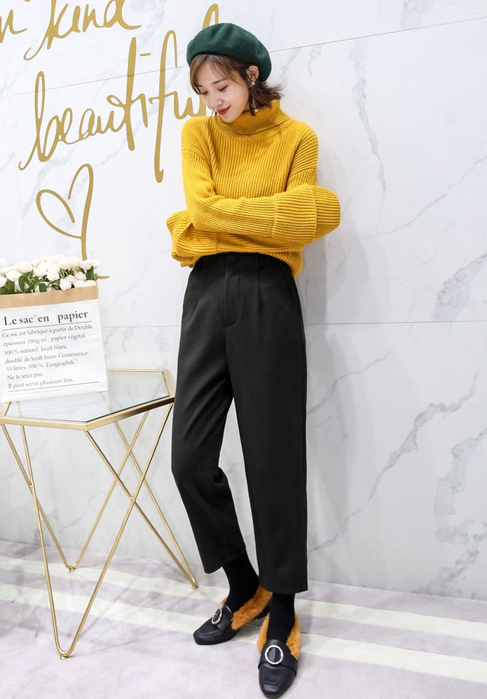 Standard and cropped straight pants_BDHL5355