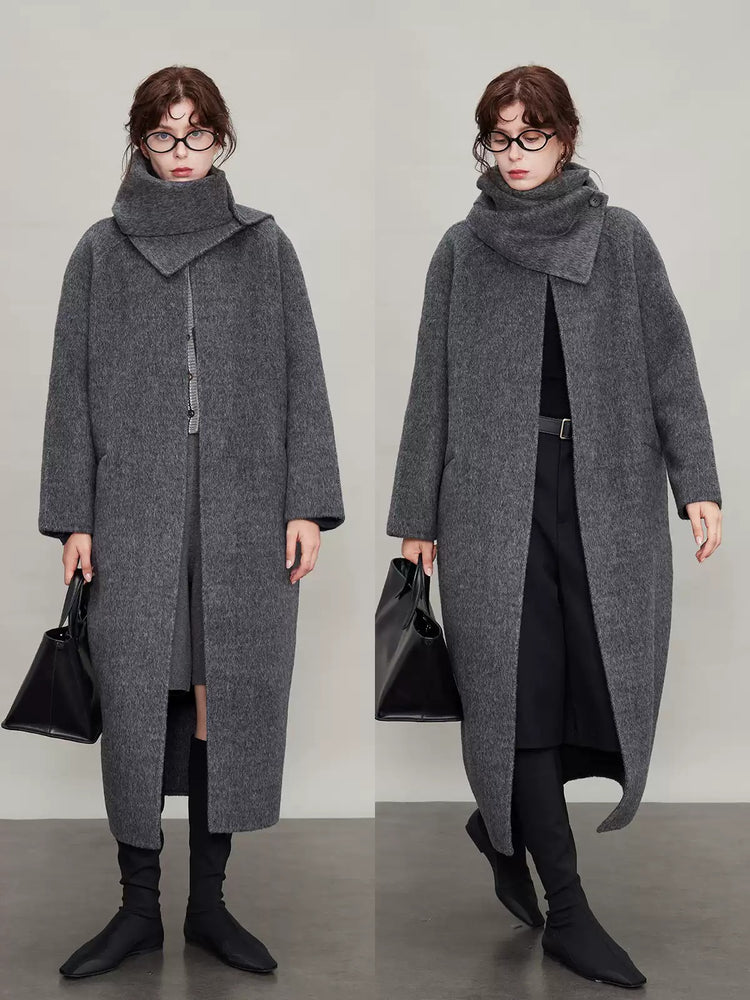 Scarf Straight Silhouette Coat_BDHL6673