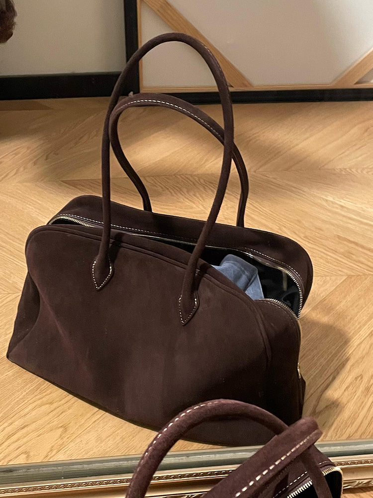 棕色大容量波士頓包_BDHL7956