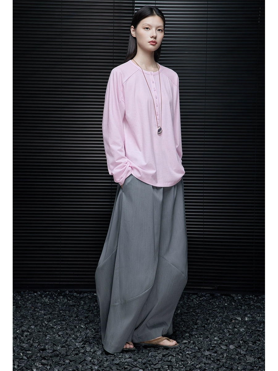 Elastic Waist Relax Fit Pants_BDHL7651