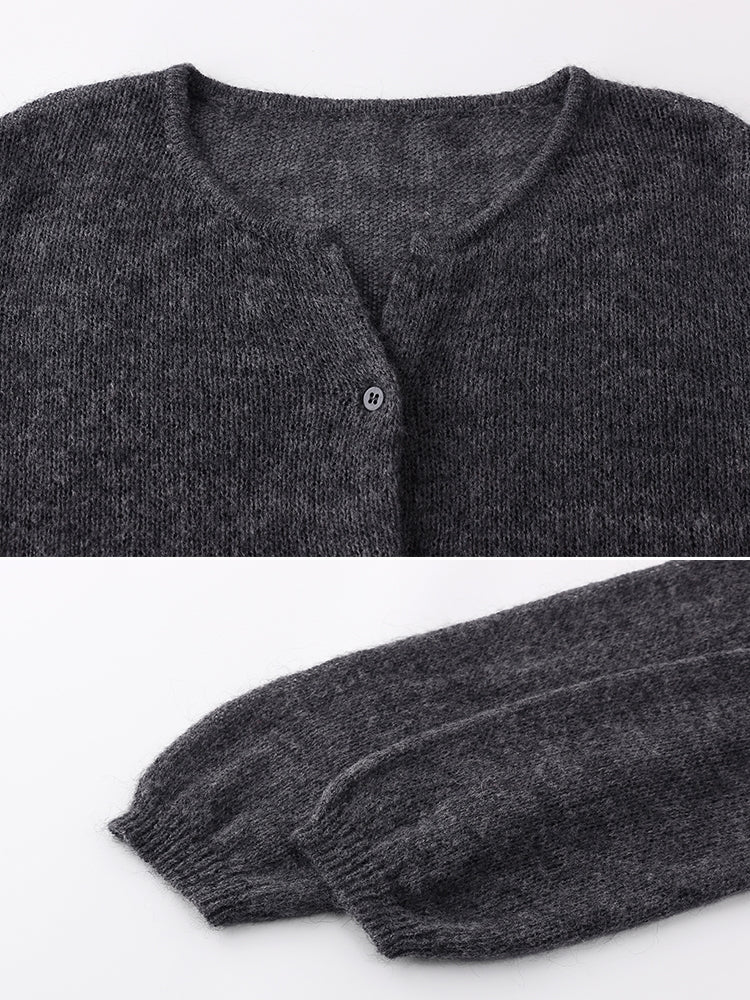 V-Neck Sheer Knit Cardigan_BDHL7783